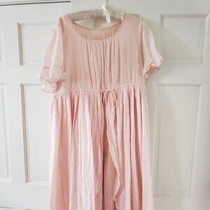 Light as air pink empire maxi dress
